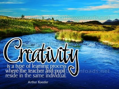 Creativity Type Of Learning Process Inspirational Quote by Arthur Koestler Inspirational Poster