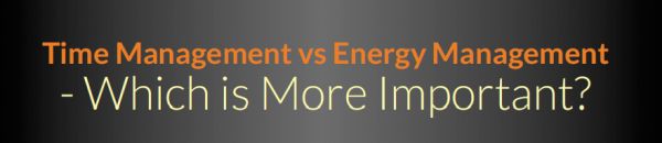 time management vs energy management