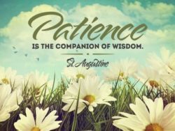Patience - Companion of Wisdom by Saint Augustine