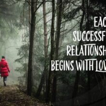 Successful Relationship Begins With Love Inspirational Wallpaper