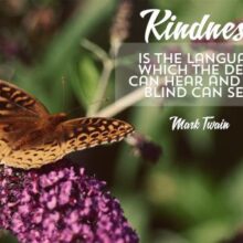 1310 Kindness is the Language by Mark Twain Inspirational Graphic